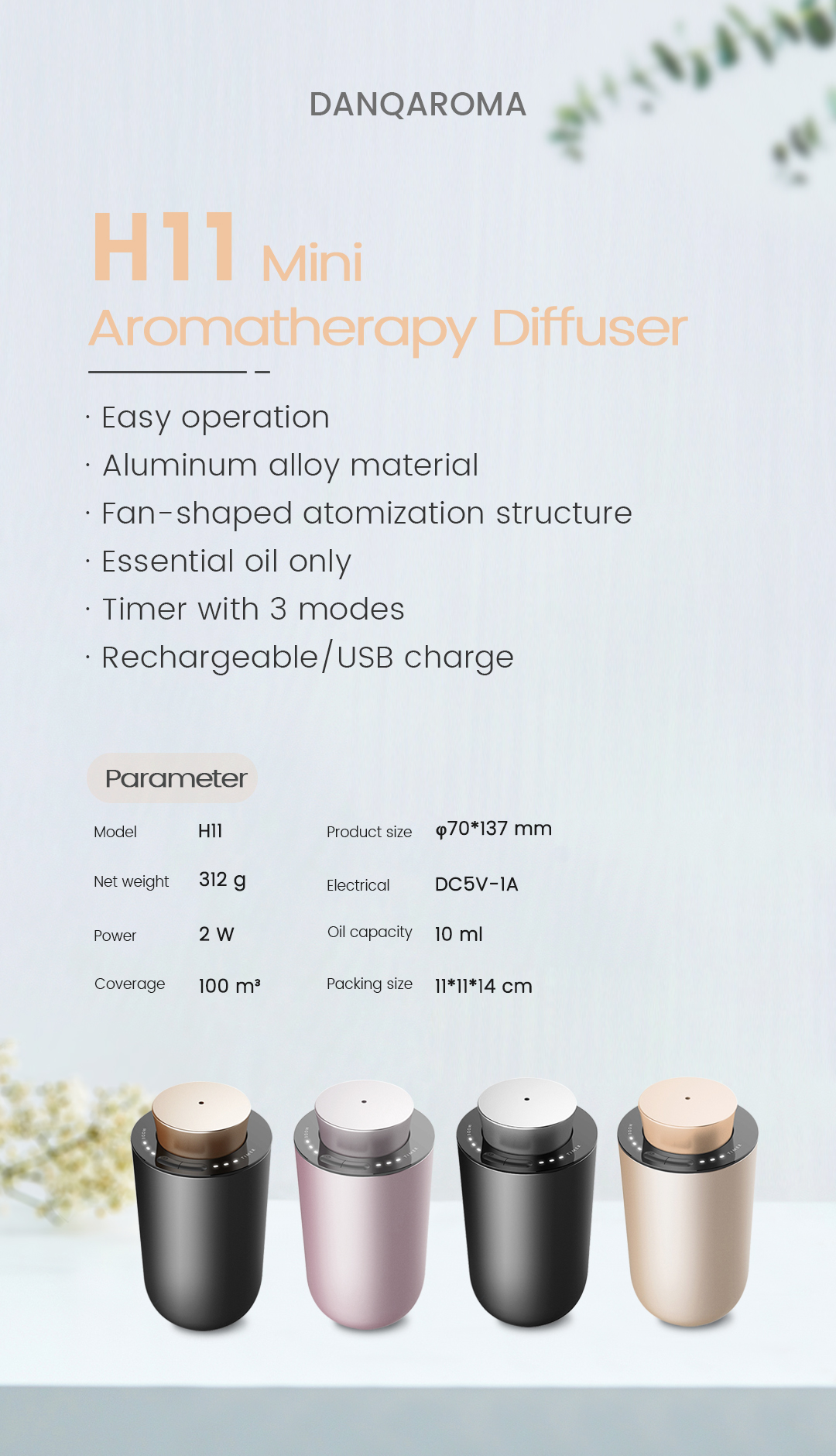 12. New Home and Car Aroma Diffuser H11